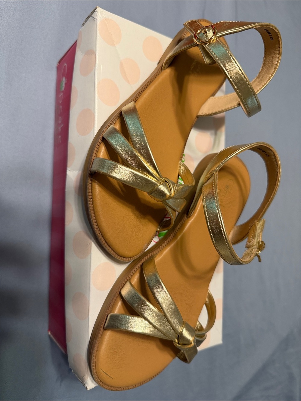 Girls' Metallic Gold Knot Strap Sandals - Kids